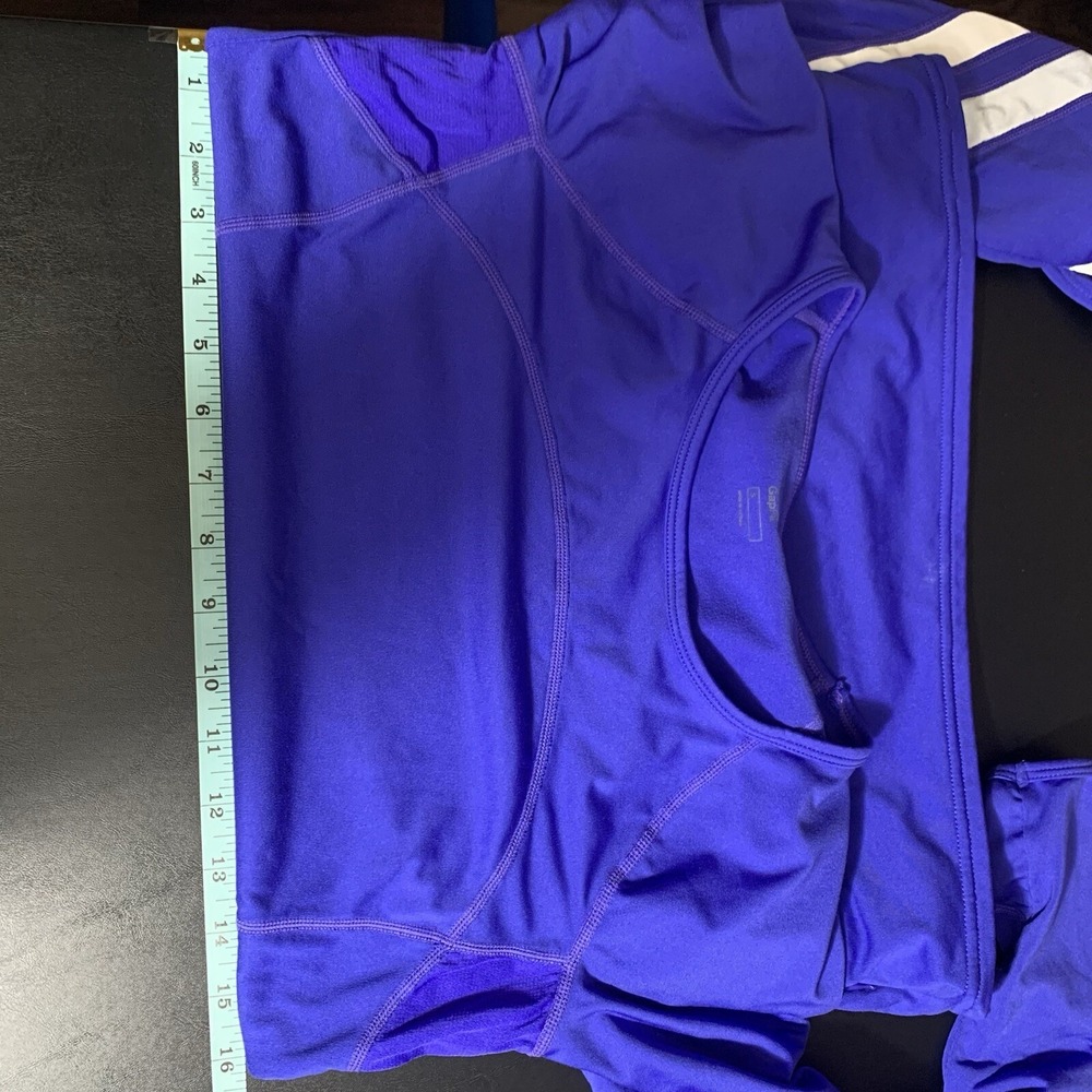 GapFit Women Performance Top Blue Reflective Stripe S - Picture 8 of 11